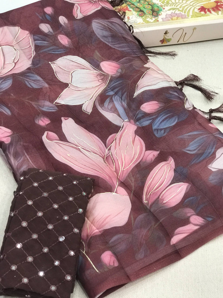 Floral Printed Sarees - Womantra Styles Pvt Ltd