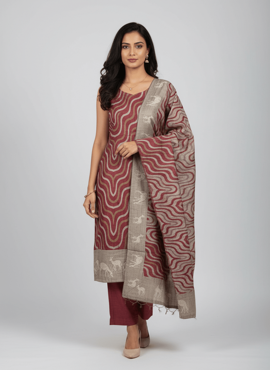 Embroidery Kurti Set (Unstitched) - Womantra Styles Pvt Ltd