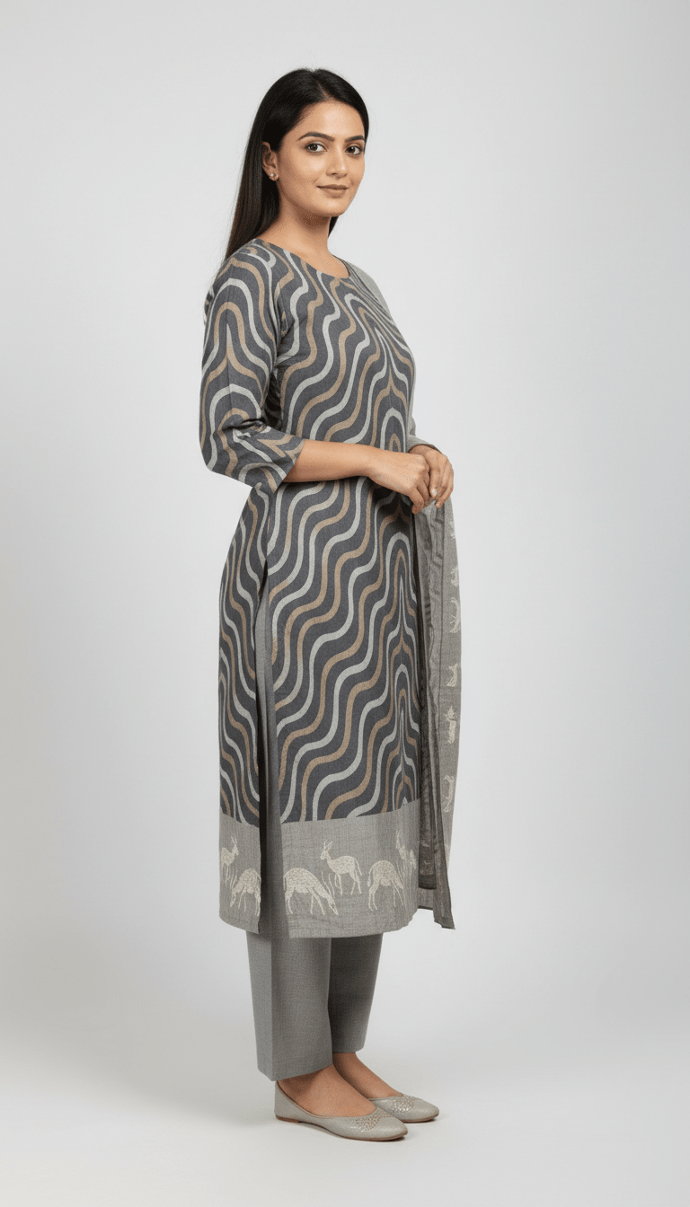 Embroidery Kurti Set (Unstitched) - Womantra Styles Pvt Ltd