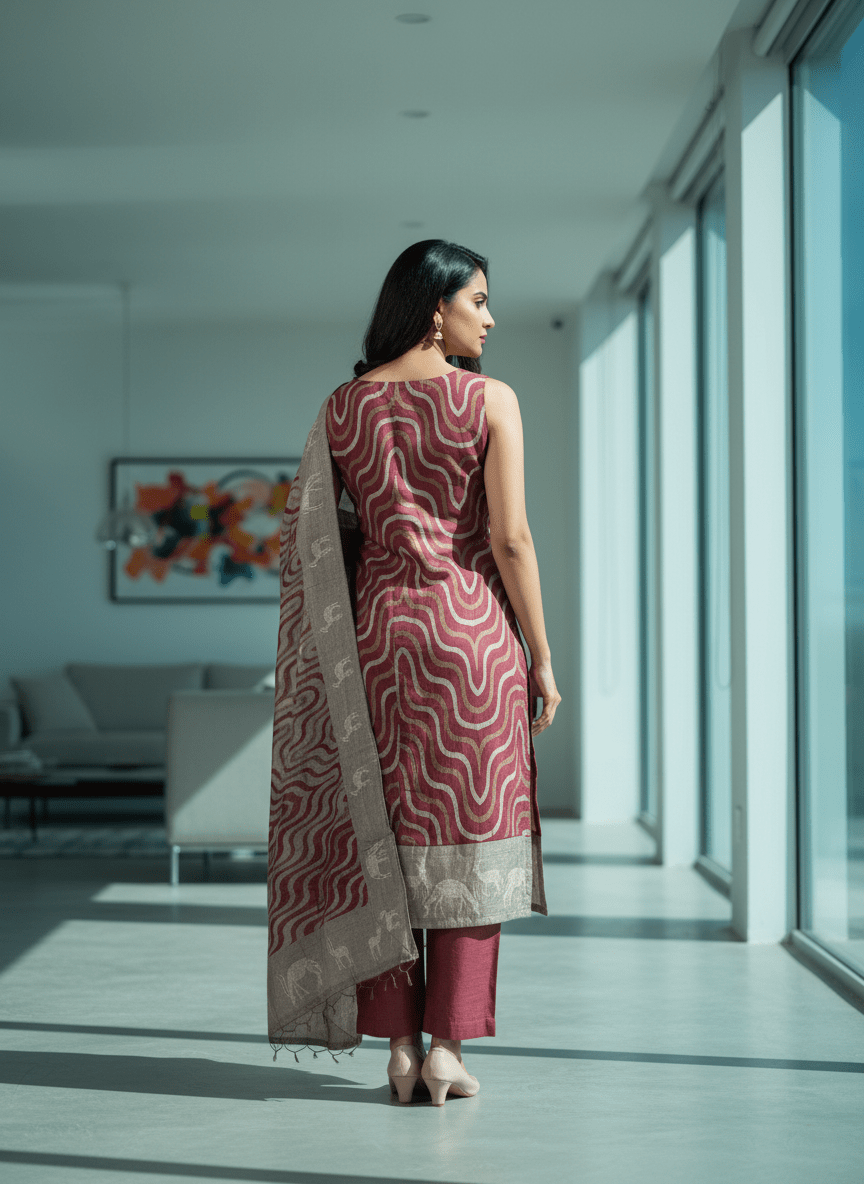 Embroidery Kurti Set (Unstitched) - Womantra Styles Pvt Ltd