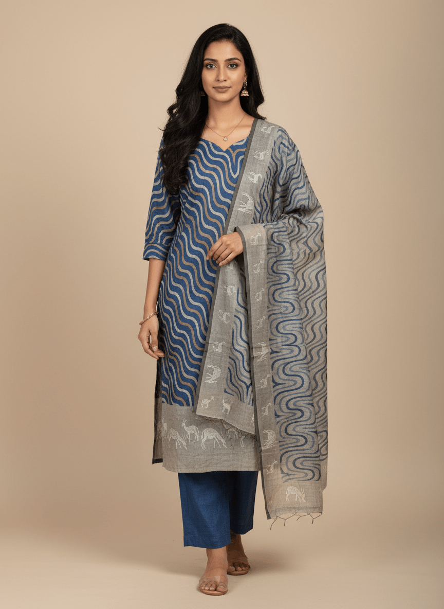 Embroidery Kurti Set (Unstitched) - Womantra Styles Pvt Ltd