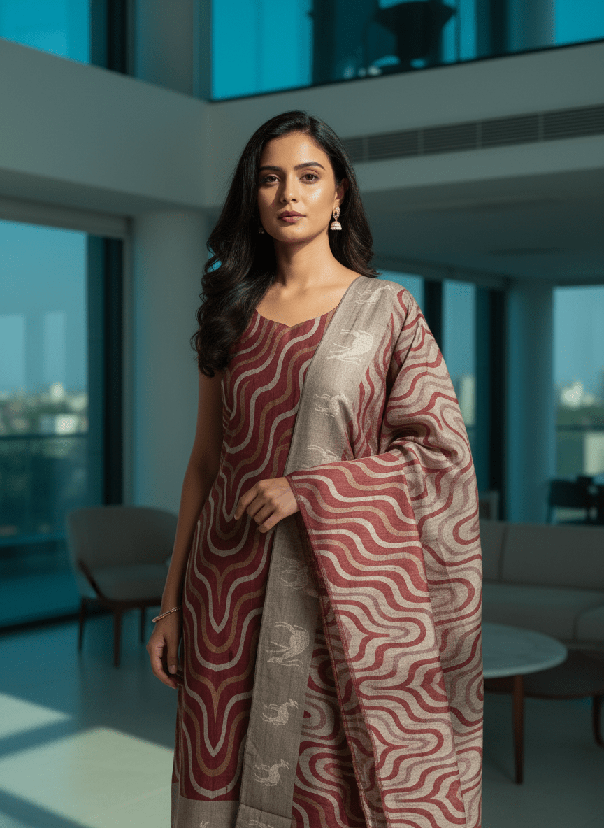 Embroidery Kurti Set (Unstitched) - Womantra Styles Pvt Ltd