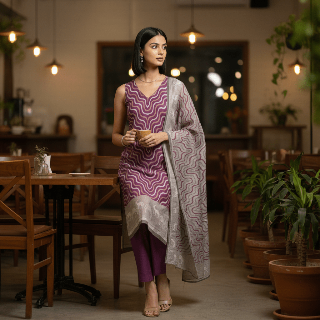 Embroidery Kurti Set (Unstitched) - Womantra Styles Pvt Ltd