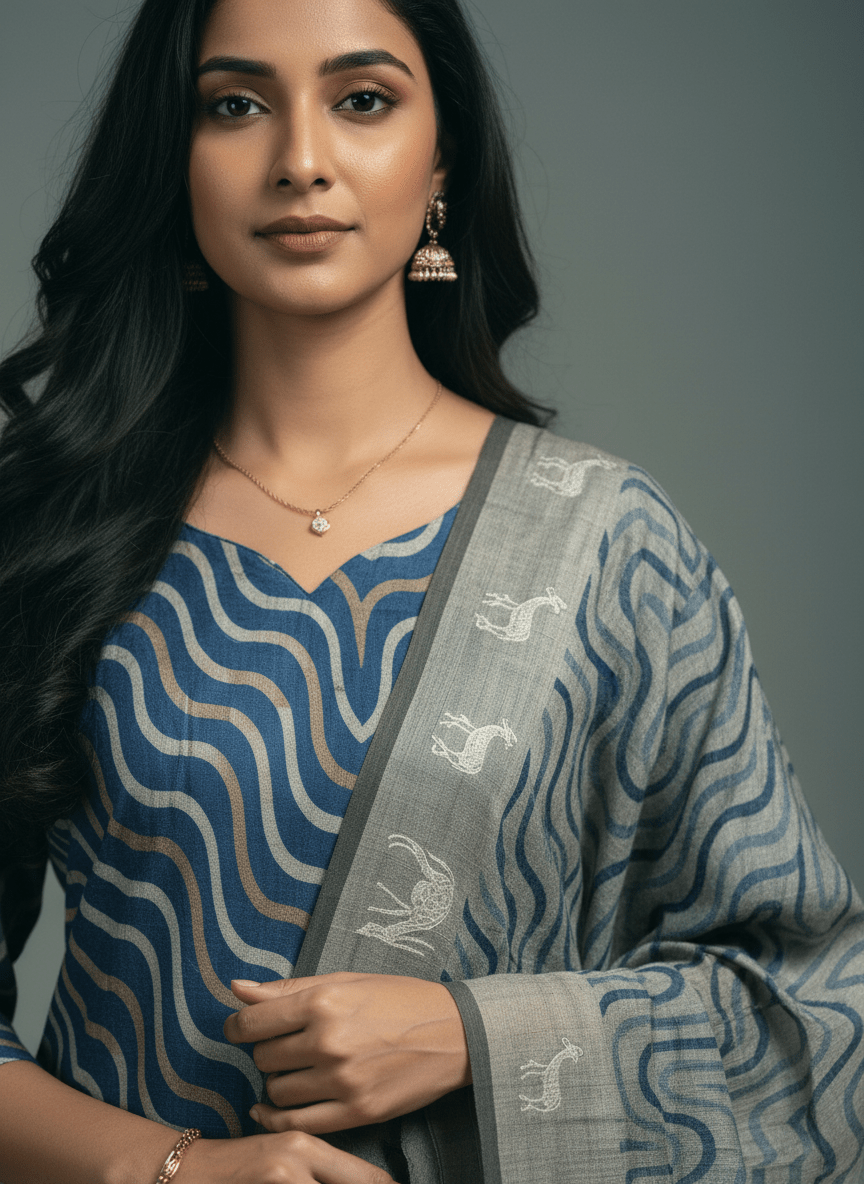 Embroidery Kurti Set (Unstitched) - Womantra Styles Pvt Ltd