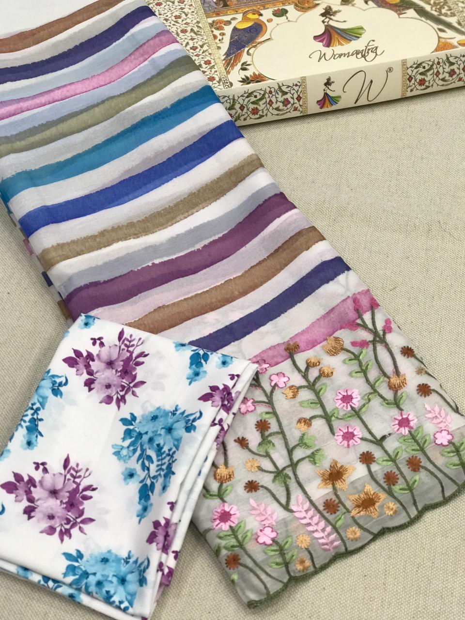 Febia Chiffon Digital Printed Saree - Womantra Styles Pvt Ltd