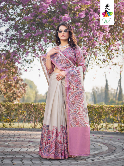 Geneva Digital Print Sari - Womantra