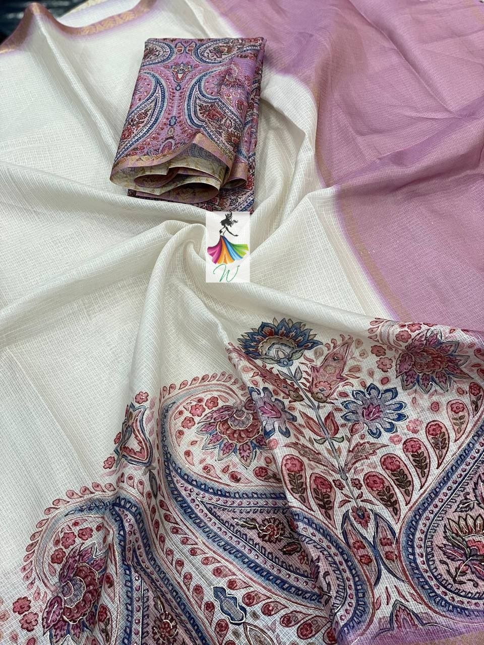 Geneva Digital Print Sari - Womantra