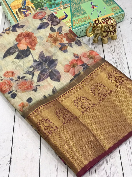 Kota Doriya Chex Flora - Womantra Styles Pvt Ltd