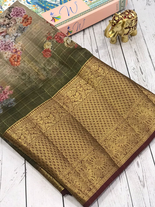 Kota Doriya Flower Checks - Womantra Styles Pvt Ltd