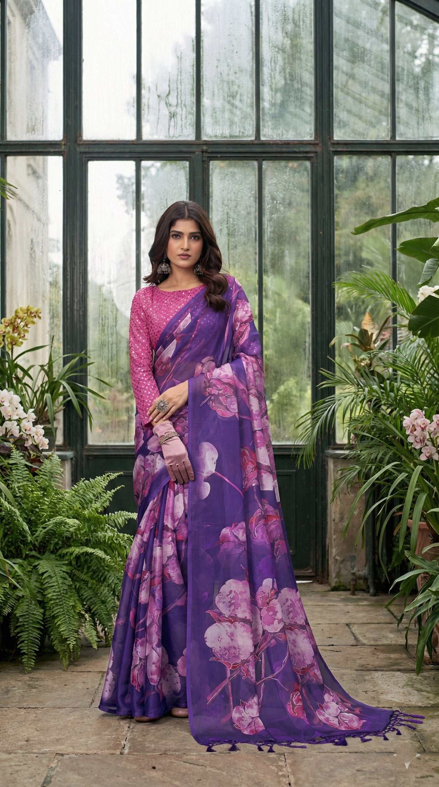La Sofia Organza Saree - Womantra Styles Pvt Ltd