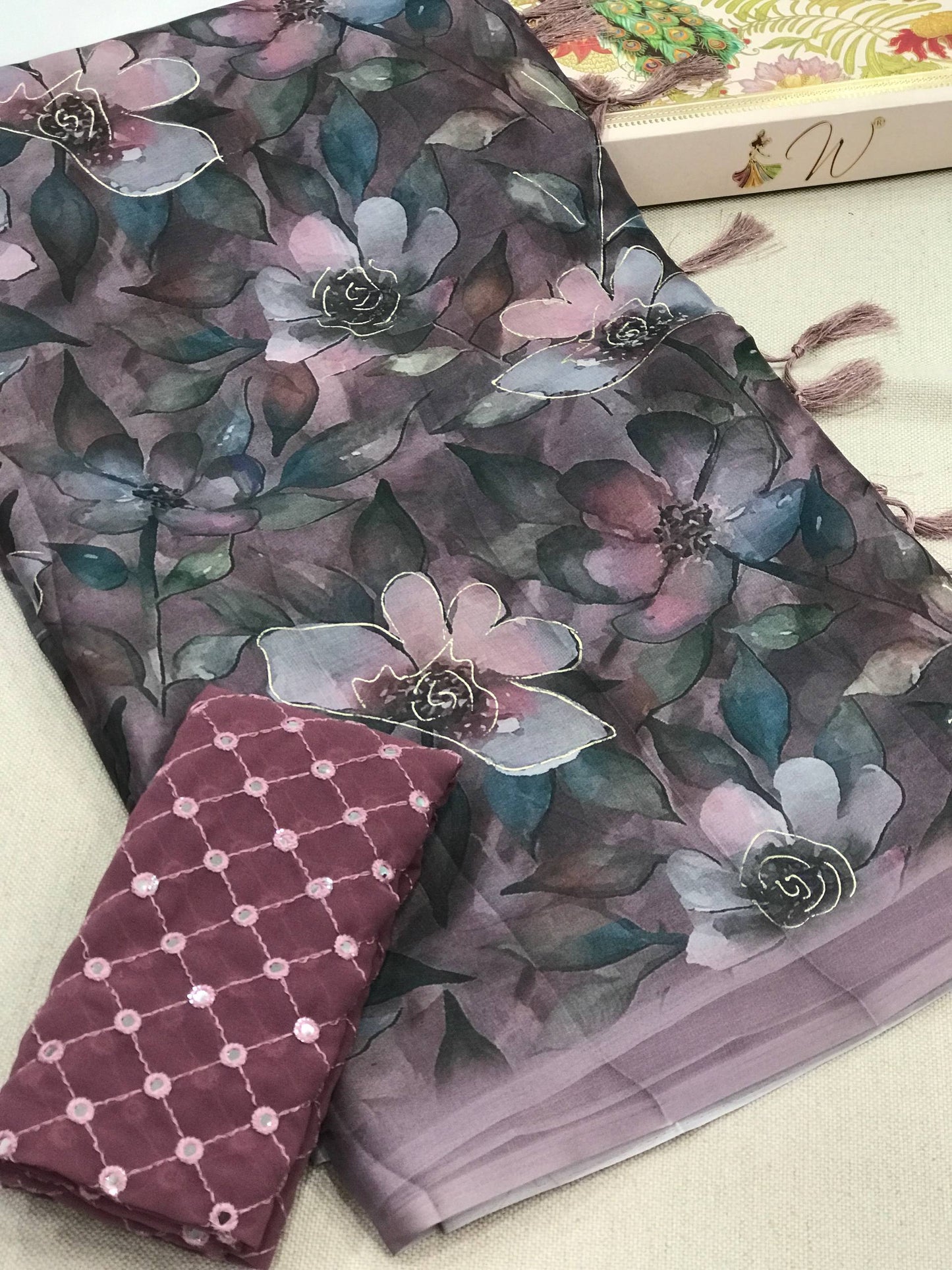 La Sofia Organza Saree - Womantra Styles Pvt Ltd
