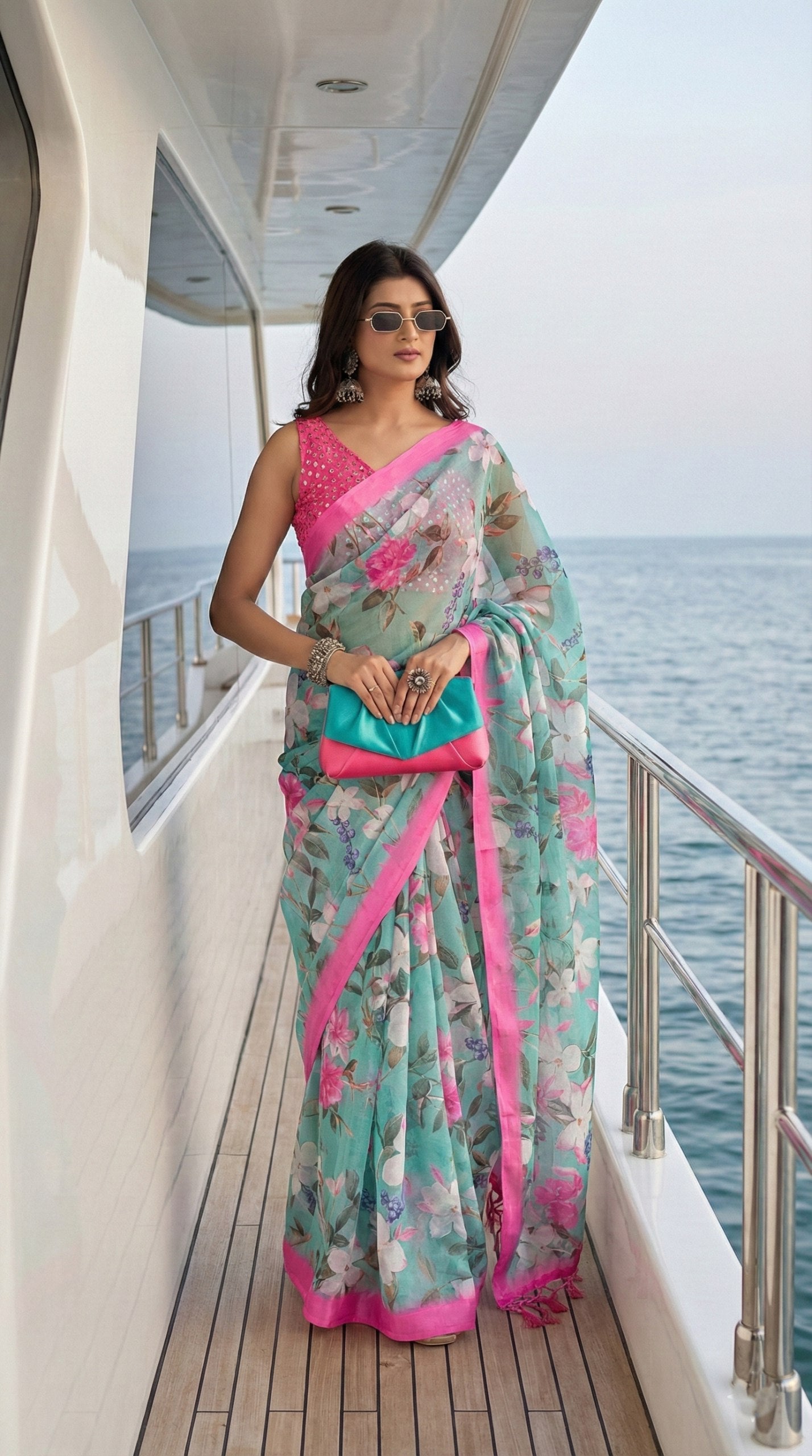 La Sofia Organza Saree - Womantra Styles Pvt Ltd