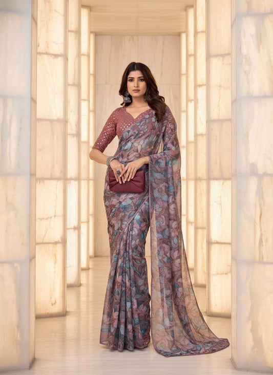 La Sofia Organza Saree - Womantra Styles Pvt Ltd