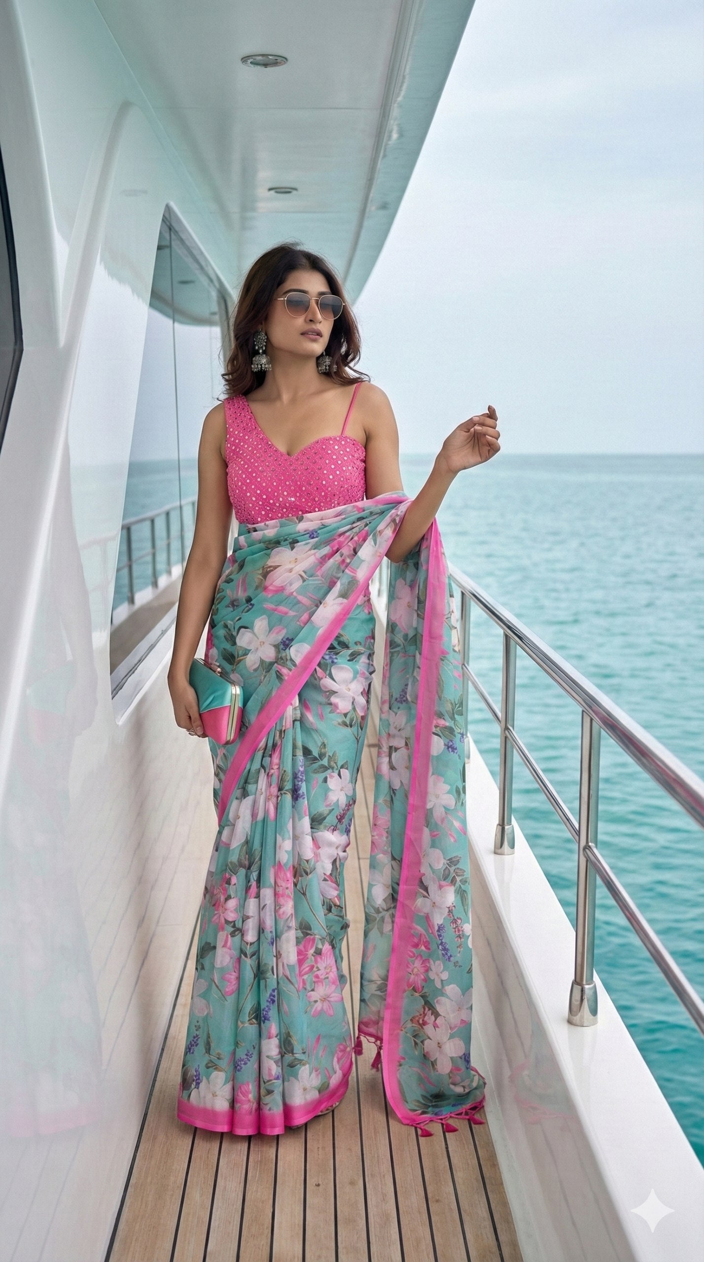 La Sofia Organza Saree - Womantra Styles Pvt Ltd