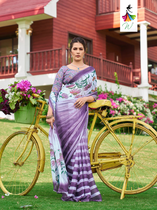Maurice, Color Half & Half Sari. - Womantra