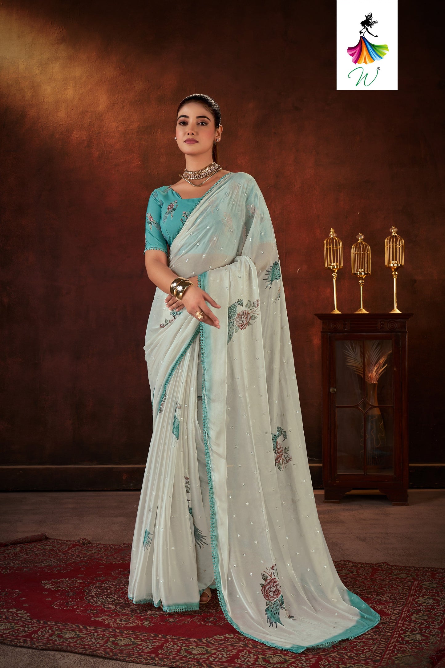 Rizz Chiffon Digital Printed Saree - Womantra Styles Pvt Ltd