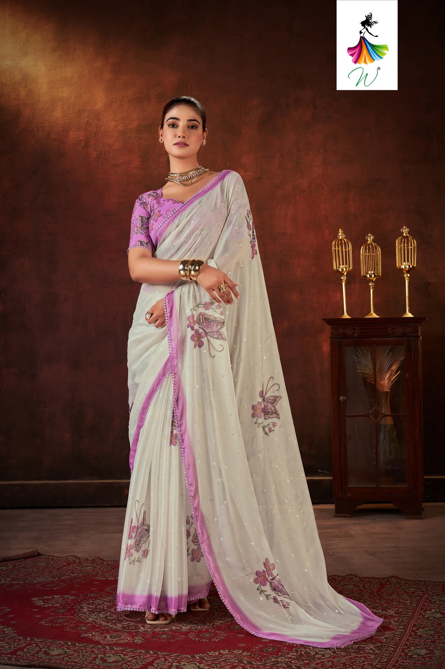 Rizz Chiffon Digital Printed Saree - Womantra Styles Pvt Ltd