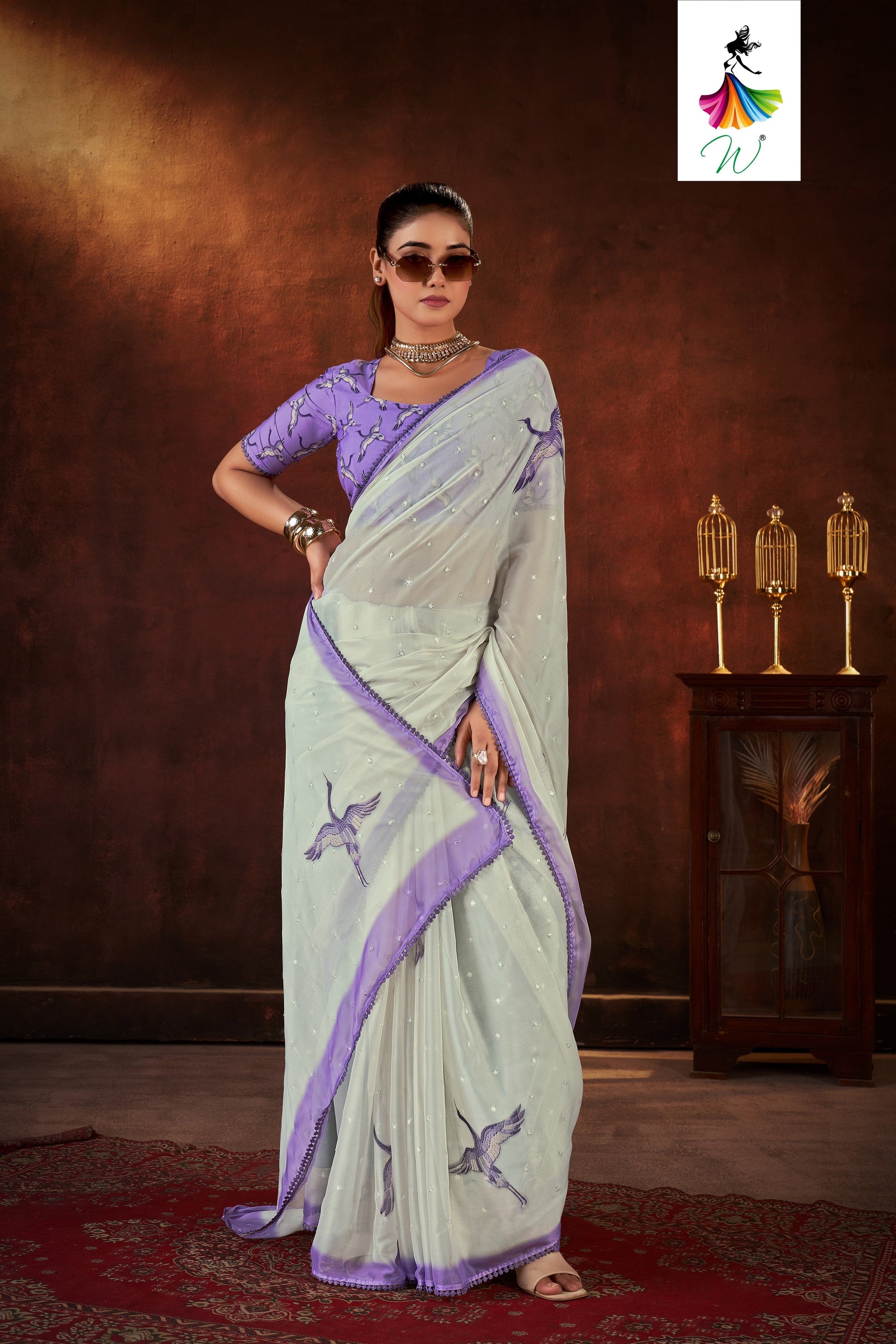 Rizz Chiffon Digital Printed Saree - Womantra Styles Pvt Ltd