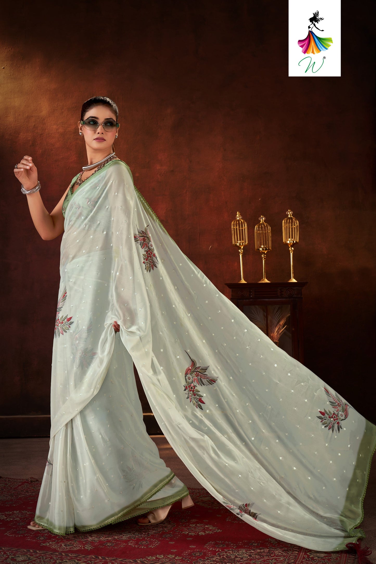 Rizz Chiffon Digital Printed Saree - Womantra Styles Pvt Ltd