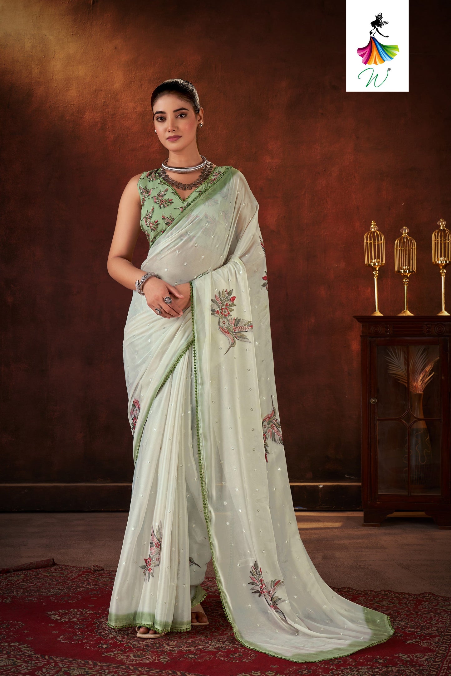 Rizz Chiffon Digital Printed Saree - Womantra Styles Pvt Ltd