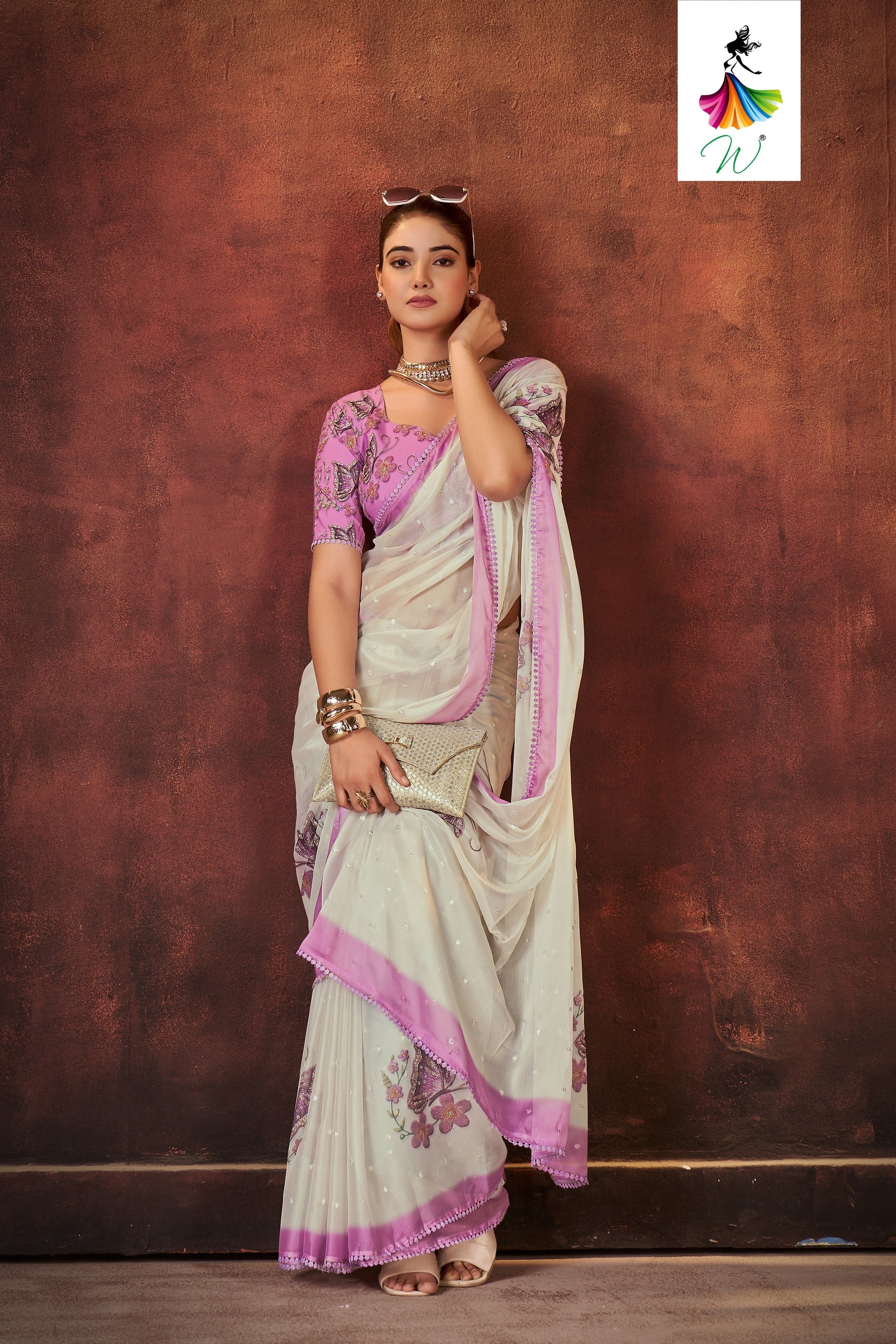 Rizz Chiffon Digital Printed Saree - Womantra Styles Pvt Ltd